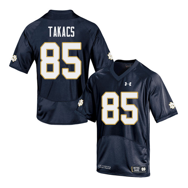 Men #85 George Takacs Notre Dame Fighting Irish College Football Jerseys Sale-Navy